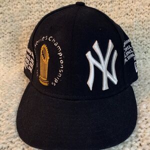 New York Yankees Championship hat, fitted, size 7&1/8.